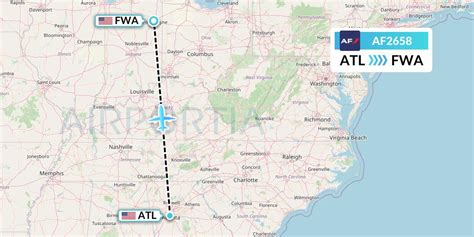 AF2658 Flight Status Air France: Atlanta to Fort Wayne (AFR2658)