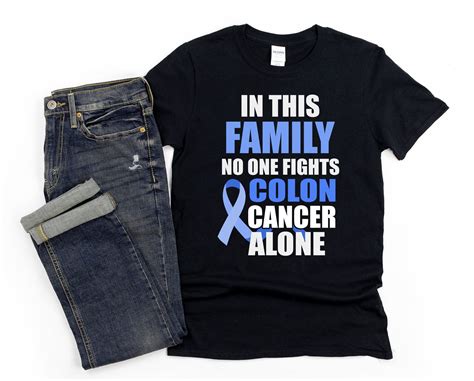 Colon Cancer Shirt Colon Cancer Awareness Blue Ribbon In Etsy