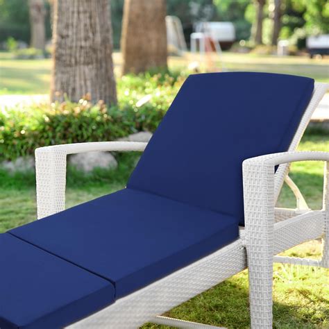 Pinkunn 4 Pcs Chaise Lounge Cushion Waterproof Outdoor Lounge Chair Cushions 21 X 72 X 3 Inch