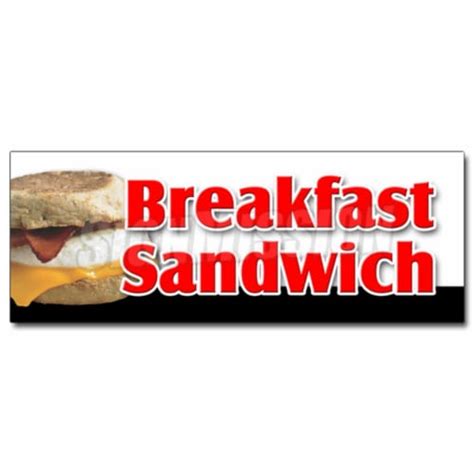 Signmission B 12 Breakfast Sandwich 4 5 X 12 In Breakfast Sandwich