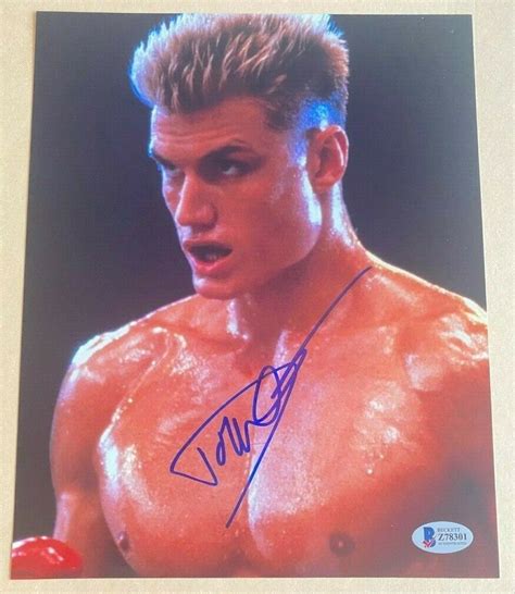 Dolph Lundgren Signed Autographed 8x10 Photo Drago Rocky IV 4 Beckett