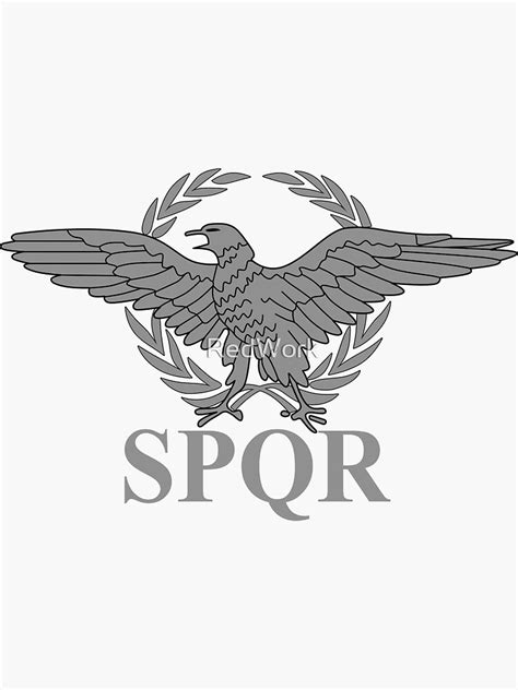 "SPQR Roman Legion" Sticker by RedWork | Redbubble