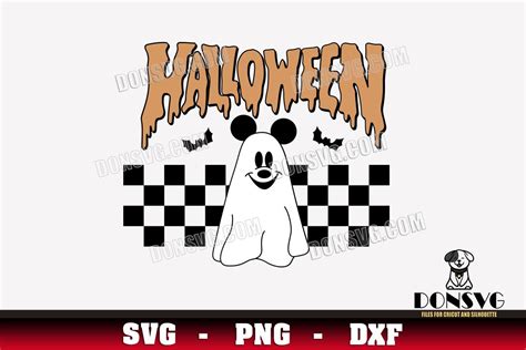 Halloween Mickey Mouse Ghost SVG PNG DXF For Cricut Silhouette Cut