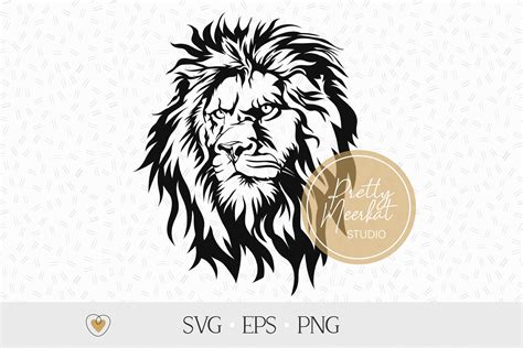 Lion Svg Lion Face Svg Png Files By Pretty Meerkat Thehungryjpeg