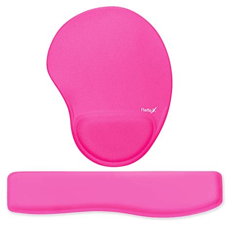 Kit Mouse Pad E Apoio De Pulso Teclado Rosa Kabum