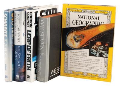 Mercury Astronauts Signed Books Rr Auction