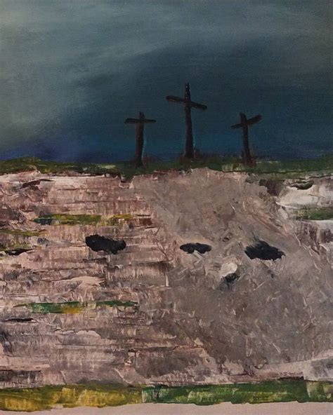 Crosses At Golgotha Painting By Richard Whiting Saatchi Art