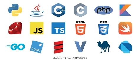 Programming Language Logos Photos Images And Pictures Shutterstock