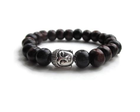 Wooden Bead Bracelet Buddha Bracelet Mens Bead Bracelet