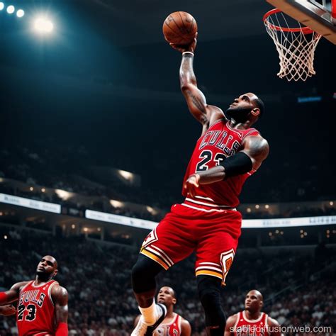 lebron james dunking on michael jordan Prompts | Stable Diffusion Online