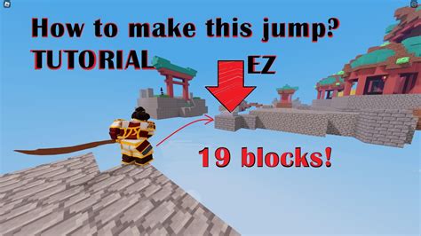 Tutorial On How To Jump 21 Blocks With Yuzi Kit Roblox Bedwars Never