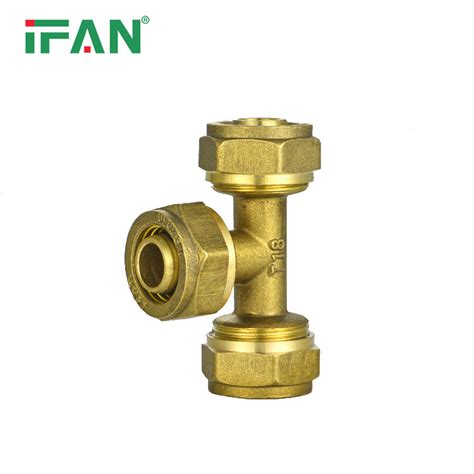 Ifan Forged Brass Pex Compression Tee Fittings Plumbing Pex Water Tube