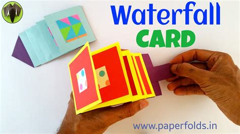 Waterfall Greetings Card DIY Tutorial By Paper Folds YouTube