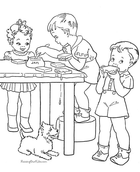 Free printable food coloring pages 012