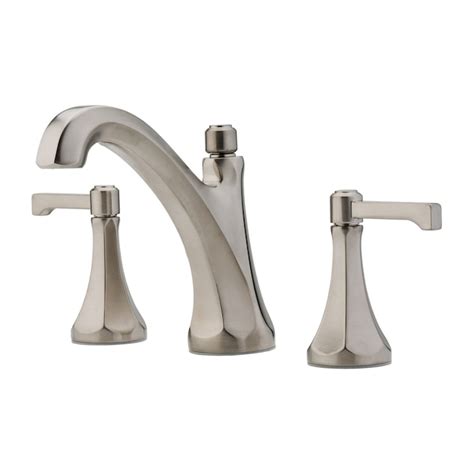 Pfister Arterra Brushed Nickel Widespread 2 Handle Watersense Bathroom Sink Faucet With Drain