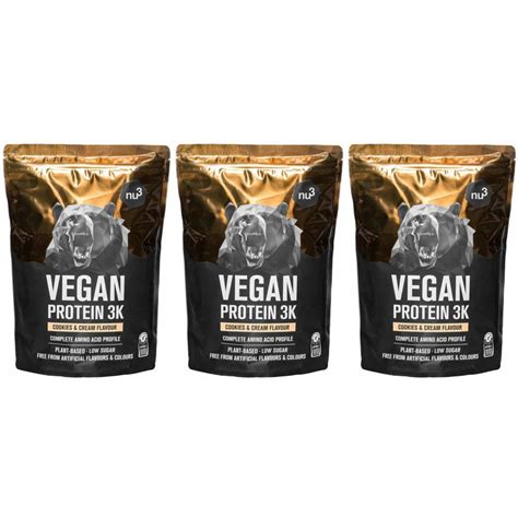 Nu3 Vegan Protein 3k Cookies And Cream 3x1000 G Shop Apotheke