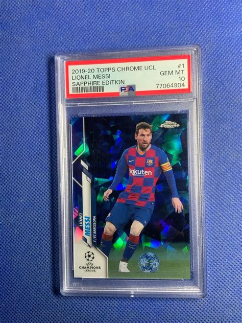 Lionel Messi 2019 Topps Chrome UEFA Champions League Sapphire Edition