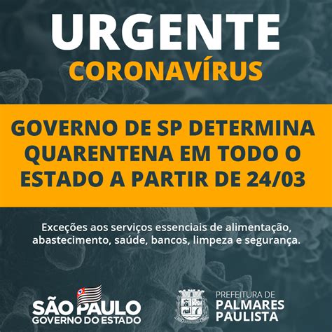 Governo De SP Determina Quarentena Em Todo O Estado