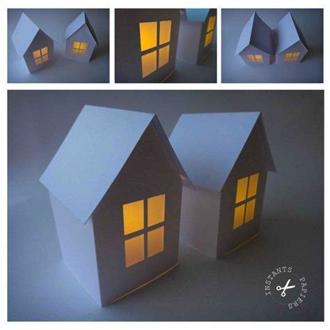 Photophore Maison En Papier Instants Papiers Cardboard Paper Paper