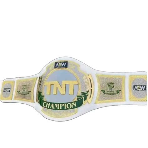 AEW TNT CHAMPIONSHIP BELT ALL ELITE WRESTLING TNT WHITE LEATHER REPLICA ...