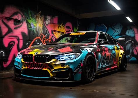 Bmw M3 Graffiti Style Posters And Prints By Moritz Uebe Printler