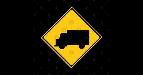 Road Truck Warning Sign - Trucker - Sticker | TeePublic