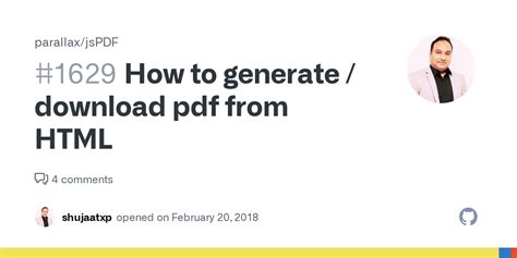 How To Generate Download Pdf From Html · Issue 1629 · Parallax Jspdf