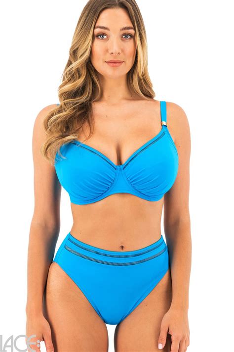 Fantasie Swim East Hampton Bikini Taillenslip High Leg Blue Diamond