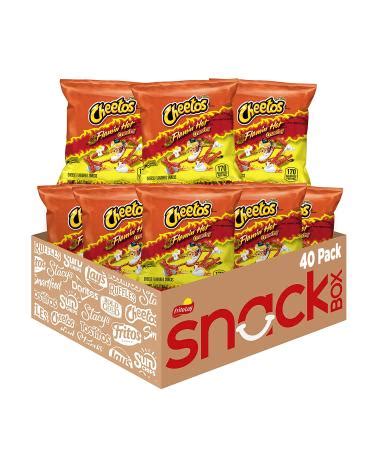 Cheetos Crunchy Flamin Hot Cheese Snacks 40 Count Spicy And Cheesy Snack Pack