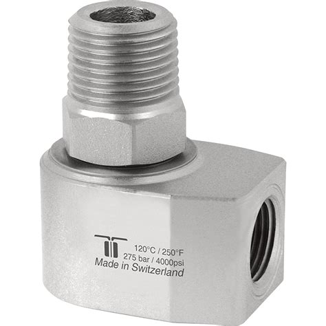 Mosmatic 90 Degree Pressure Washer Swivel — 4000 Psi 38in Npt F X 1