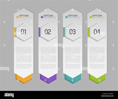 Abstract Colorful Option Banners Design Element Stock Vector Image