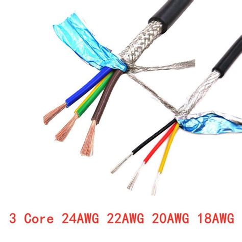 26AWG 24AWG 22AWG 2 3 4 5 6 7 8 Core Shielded Cable 5meters Pure Copper