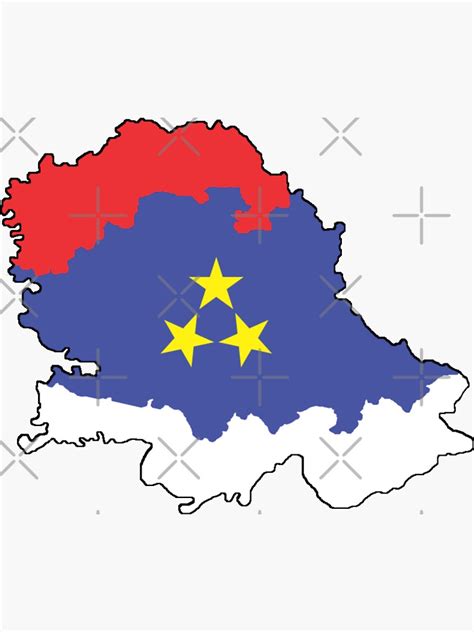 "Flag Map of Vojvodina, Serbia" Sticker for Sale by mo91 | Redbubble