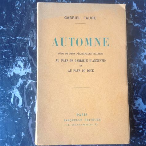 AUTOMNE suivi de deux pélerinages italiens Au pays de Gabriele d