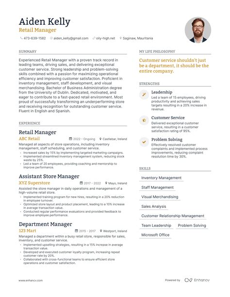 3 Retail Manager Resume Examples And How To Guide For 2024