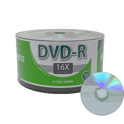 Myeco Pack Dvd R Dvdr X Gb Min Logo Top Write Once Blank