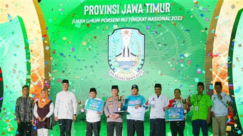 Bawa Pulang Emas Pwnu Jawa Timur Juara Umum Porseni Nu