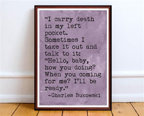 Charles Bukowski The Laughing Heart Quote Art Print Unique Etsy