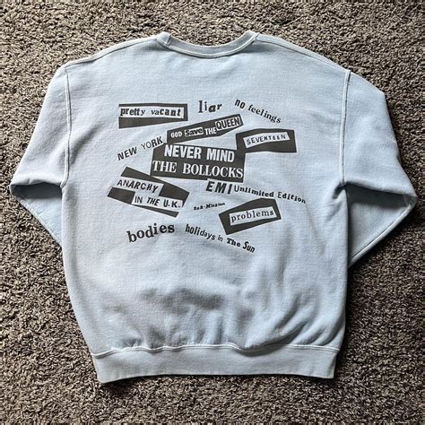 Sex Pistols Graphic Crewneck In Baby Blue Size Depop