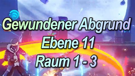 Genshin Impact 9 Sterne Gewundener Abgrund Ebene 11 Raum 1 3 Mit 4