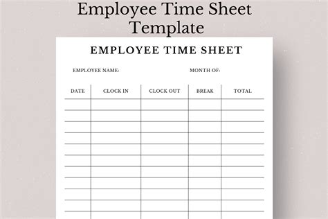 Employee Time Sheet, Employee Work Log Sheet, Clock in and Out ... - Worksheets Library