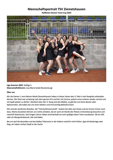 Damen Team Cup 2022 FC Gundelfingen Tennis