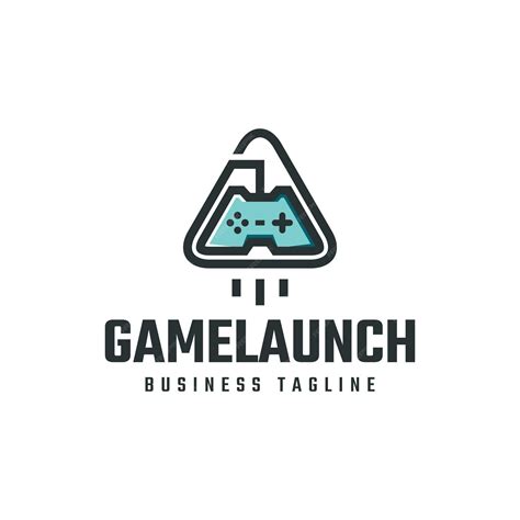 Premium Vector Game Launch Logo Vector