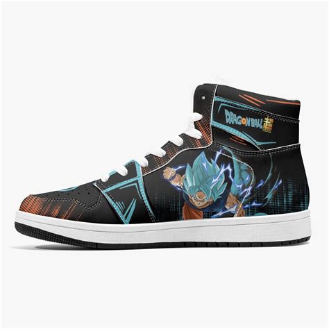 Goku Blue Dragon Ball Super Mid Basketball Shoes Animebape