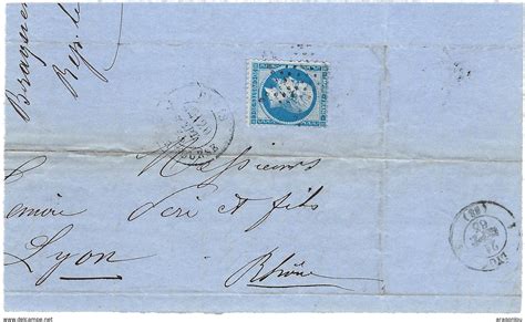 1862 Napoléon III Lettre fragment Napoléon III Empire Franc 20c Y T