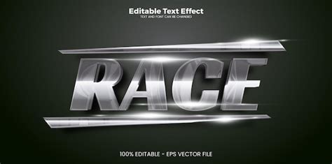 Premium Vector Race Editable Text Effect In Modern Trend Style