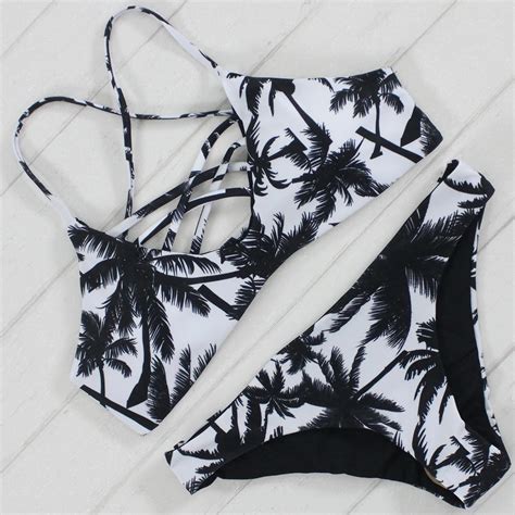 Buy Sexy Women Bikinis 2017 Retro Fringe Leaf Bandeau