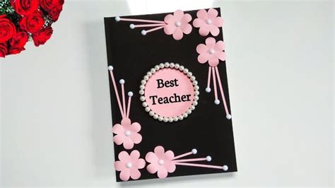 DIY Teacher's Day Card Ideas with Flower Design