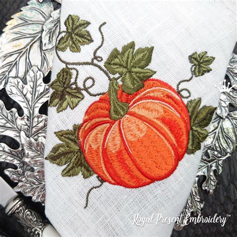 Machine Embroidery Design Elegant Pumpkin Fsl Embroidery Embroidery