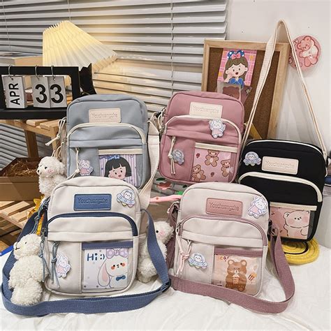 Nylon Crossbody Bag Kawaii Ita Bag Cute Shoulder Bag Etsy